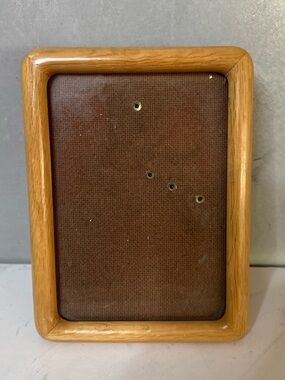 Vintage MCM Teak Wood Round Corners Picture Photo Frame Minimalist Thailand 5X7